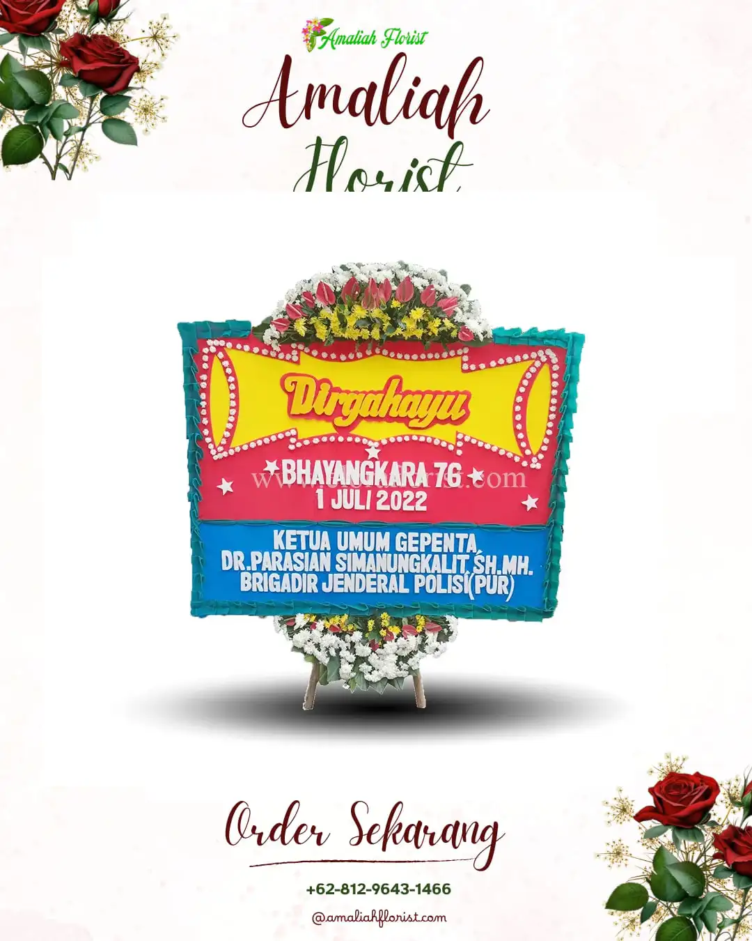 Papan Bunga HUT Ulang Tahun Wonodadi